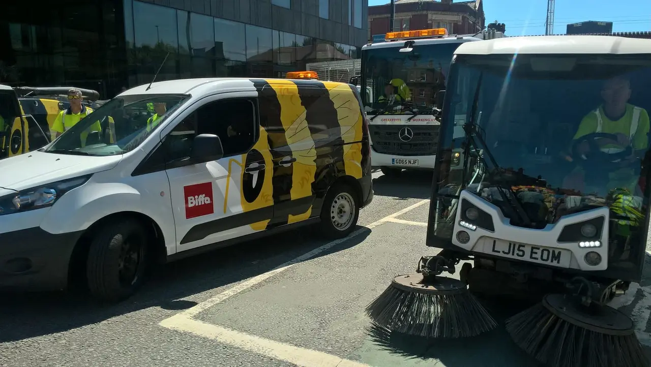 Bee vans fleet vans and road sweeper