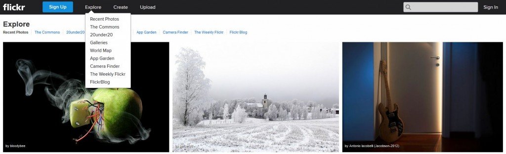 Flickr - Photographer Community where you can find Creative Commons images. 