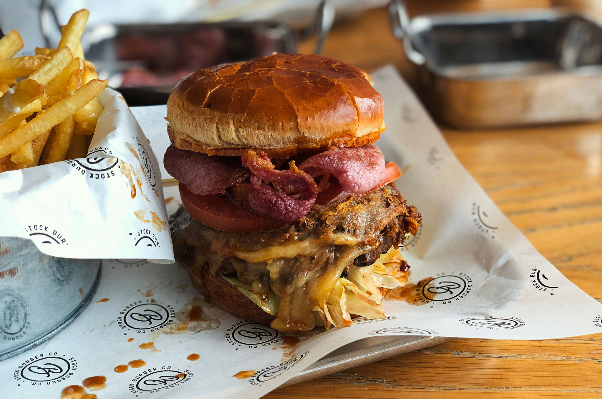 Stock Burger Co. – Pulled Beef Brisket Burger
