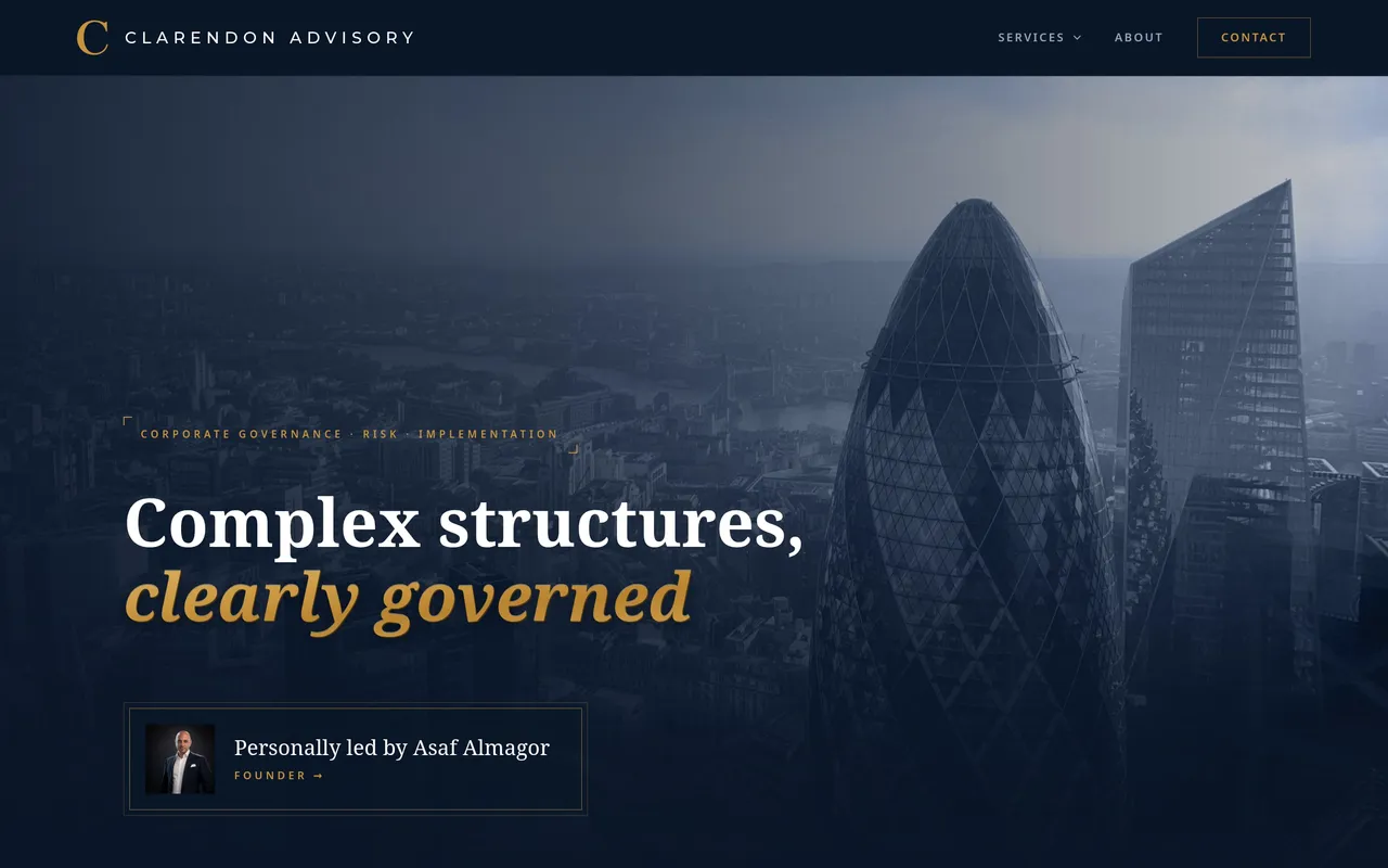 Clarendon Advisory ai-built website