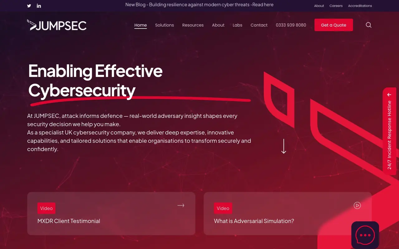 JUMPSEC website