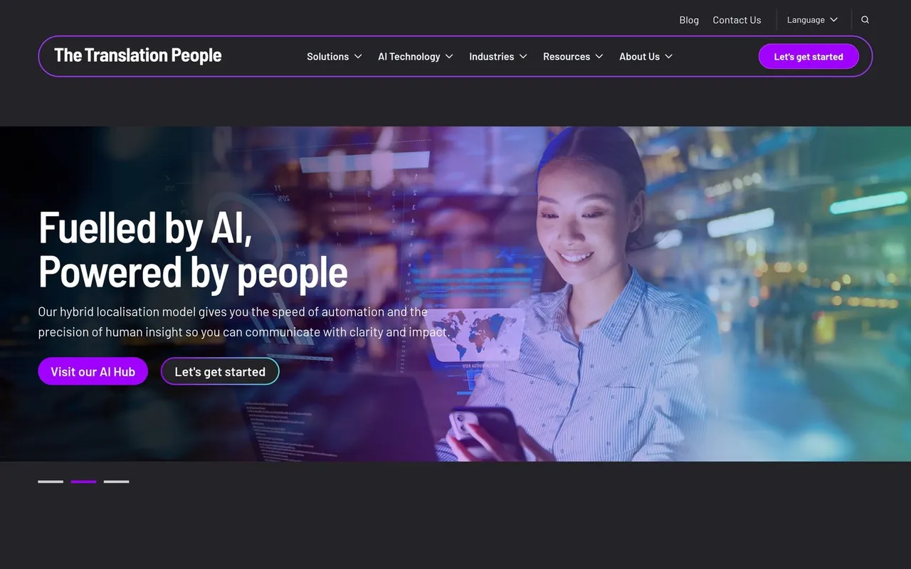 The Translation People wordpress website